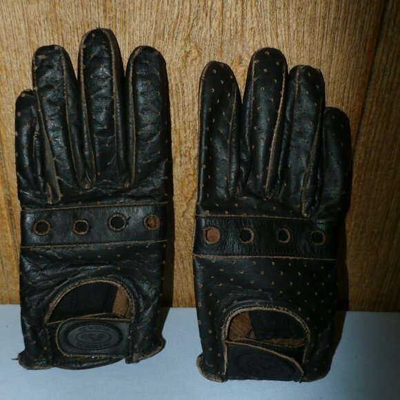 Vintage River Road Men's Leather   Outlaw Motorcycle Gloves Size Med  / NEW - Picture 7 of 16